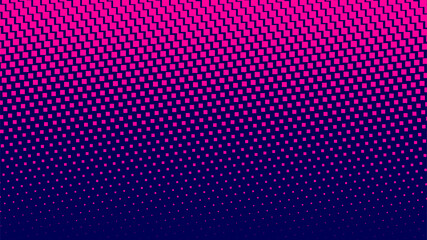 Abstract vector halftone background. Pattern design elements with pink and blue gradient.