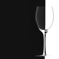 wine glass on background