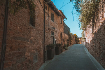 Fototapeta na wymiar The small medieval village of Vinci in Tuscany