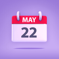 3D Calendar - May 22nd