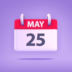 3D Calendar - May 25th