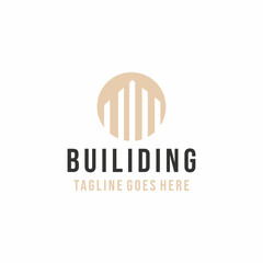 building Logo vector design. architecture construction symbol icon graphic. premium emblem for Company and business