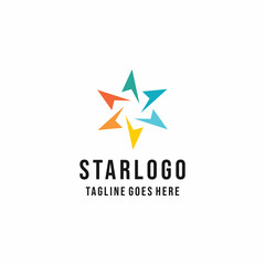 Obraz premium star colorful Logo vector design. modern symbol icon graphic. app premium emblem for Company and business