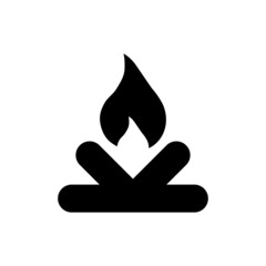 Camping fire icon