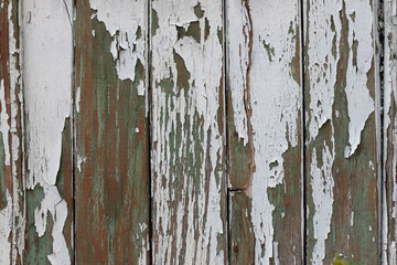 Old white painted wooden background.