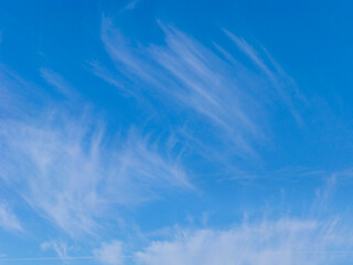 Blue sky with fine white clouds 