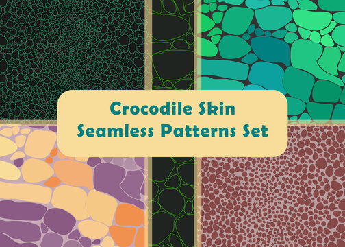 Set with the five abstract Seamless Pattern