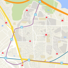 city map for any kind of digital info graphics and print publication.
