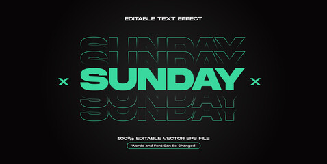 Urban Streetwear Hype Beast Sunday Editable Text Effect, Editable Font Style Theme