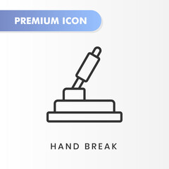 handbrake icon for your website design, logo, app, UI. Vector graphics illustration and editable stroke. handbrake icon outline design.