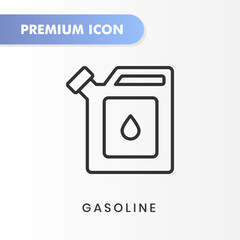 gasoline icon for your website design, logo, app, UI. Vector graphics illustration and editable stroke. gasoline icon outline design.