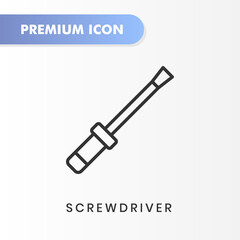 screwdriver icon for your website design, logo, app, UI. Vector graphics illustration and editable stroke. screwdriver icon outline design.