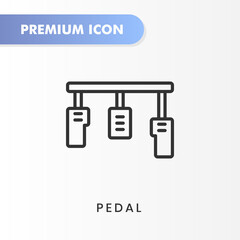 pedal icon for your website design, logo, app, UI. Vector graphics illustration and editable stroke. pedal icon outline design.