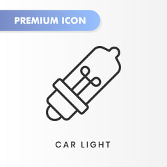 car light icon for your website design, logo, app, UI. Vector graphics illustration and editable stroke. car light icon outline design.