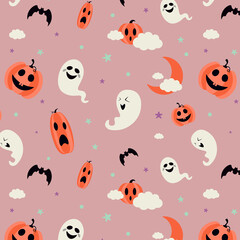 Abstract halloween pattern design background. Vector.