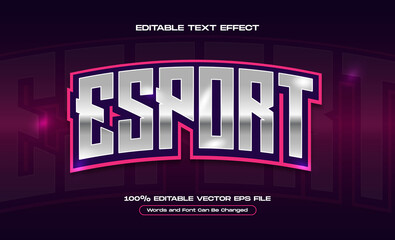 Gaming Esport Glowing Light Editable Text Effect, Editable Font Style Theme