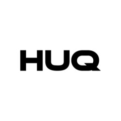 HUQ letter logo design with white background in illustrator, vector logo modern alphabet font overlap style. calligraphy designs for logo, Poster, Invitation, etc.