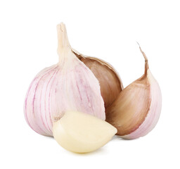 Garlic isolated on a white background,