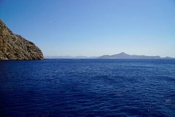 blue sea around rhodes island