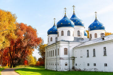 The St. George's or Yuriev Monastery is Russia's oldest monastery in Veliky Novgorod, Russian Federation.