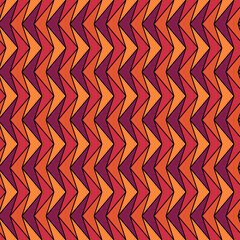 Seamless pattern. Arrows ornament. Ethnic motif. Arrowheads wallpaper. Geometrical backdrop. Folk background. Mosaic digital paper. Geometric textile print. Abstract web design. Vector art work.