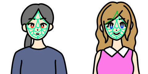 緑の線でディープフェイク