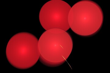 red balloons on black background