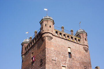 Fototapeta na wymiar Tower of castle Bergh in 's-Heerenberg in the Netherlands