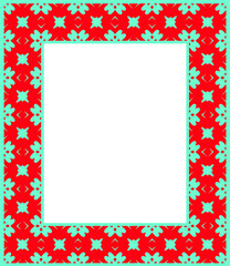 Decorative frames for design template. Elegant element for design in Eastern style, place for text. colorful floral border. 