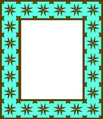 Obraz premium Decorative frames for design template. Elegant element for design in Eastern style, place for text. colorful floral border. 