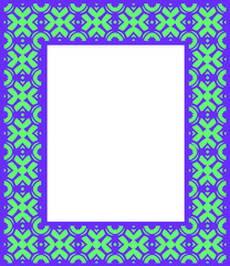 Decorative frames for design template. Elegant element for design in Eastern style, place for text. colorful floral border. 