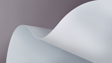 Abstract geometric background. Minimalistic 3D-illustration of paper waves