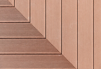 Brown wpc material composite deck for the construction of terraces
