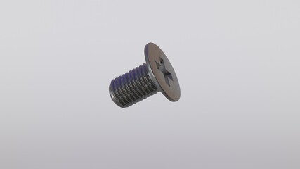 Metall screw 3d wallpaper clear background