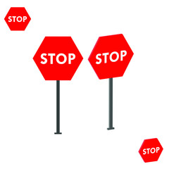 3d stop sign, traffic signs and rules 