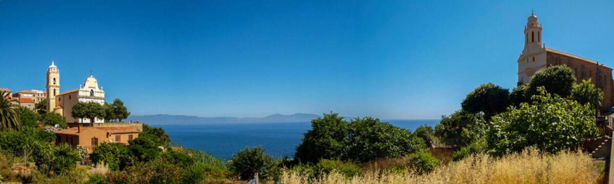 The Roman Catholic and Greek Orthodox churches of Cargese