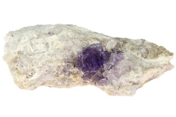 fluorite from Berbes, Spain isolated on white background