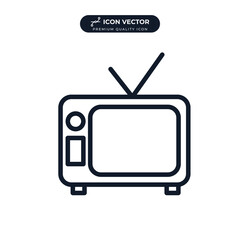 Television icon. tv symbol template for graphic and web design collection logo vector illustration