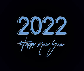 Happy new year 2022. Merry Cristman vector illustration