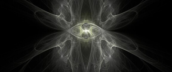 Obraz premium Exquisite digital render fractal with smooth flowing lines of symmetry