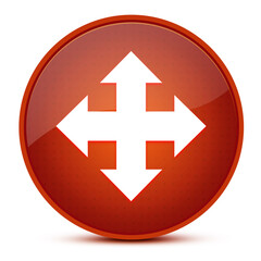 Obraz premium Move aesthetic glossy brown round button abstract