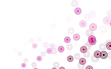 Light Pink vector texture with disks.