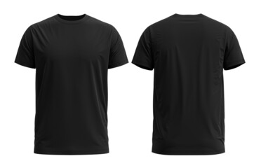 3D HQ Rendered T-shirt. With detailed and Texture. Color [ BLACK ] - obrazy, fototapety, plakaty