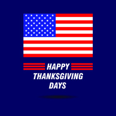 Happy Thanksgiving vector design with US flag eps 10 royalty free file