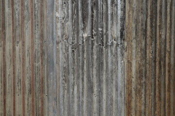 Old rusty grunge dirty brown zinc roof background