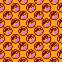 Repeated circles seamless pattern. Polka dot ornament. Modern stile geometric background. Geo motif surface. Ethnic print. Bold trendy design contemporary abstract wallpaper. Vector illustration.