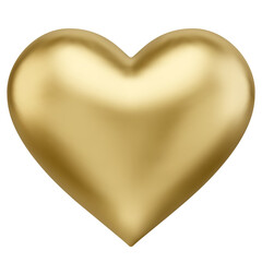 Vector Illustration of Isolated Golden Heart