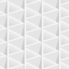 White seamless abstract geometric 3d background - creative design. Geometric endless pattern