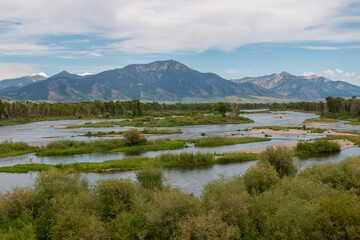 Fototapeta na wymiar Scenic Snake River Landscape Idaho in Summer