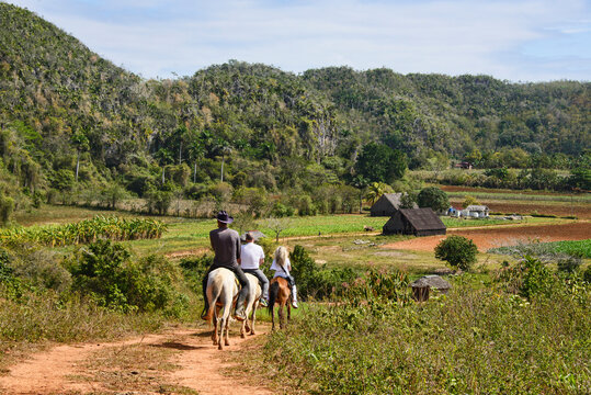 Horse riding in the Vi&ntilde;ales Valley, Cuba